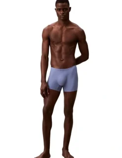 Calvin Klein CK Black Invisible Mesh Trunks in Blue