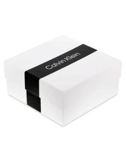 Calvin Klein Contoured Barrel Ionic Plated Thin Steel Chain Bracelet in Gold