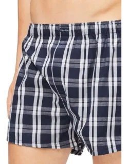 Calvin Klein Cotton Classics Woven Boxer 3 Pack in Navy