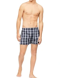 Calvin Klein Cotton Classics Woven Boxer 3 Pack in Navy