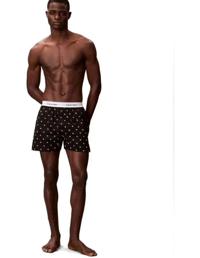 Calvin Klein Cotton Poplin Boxer in Black