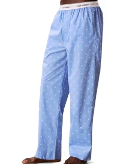Calvin Klein Cotton Poplin Sleep Pants in Blue