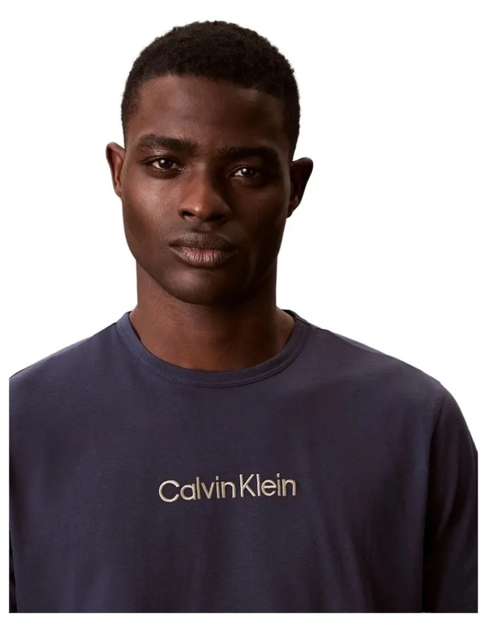 Calvin Klein Cotton Sleep Tee in Blue