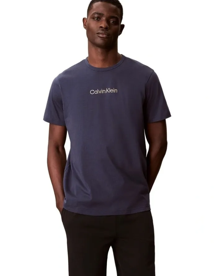 Calvin Klein Cotton Sleep Tee in Blue