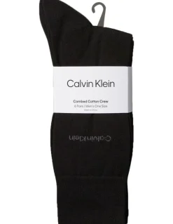 Calvin Klein Cotton Socks 6 Pack in Black/Navy