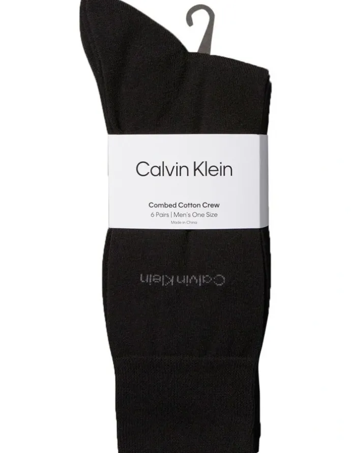 Calvin Klein Cotton Socks 6 Pack in Black/Navy