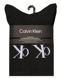 Calvin Klein Cotton Socks 5 Pack in Black
