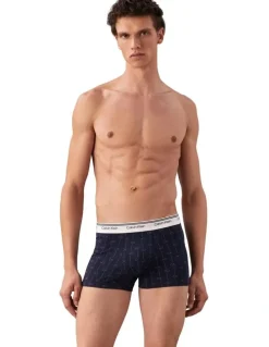 Calvin Klein Cotton Stretch Balance Trunks 3 Pack in Multi