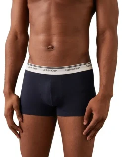 Calvin Klein Cotton Stretch Balance Trunks 3 Pack in Multi