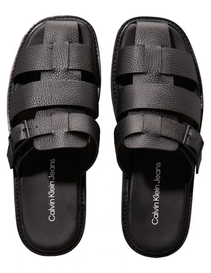 Calvin Klein Fisherman Sandal in Triple Black