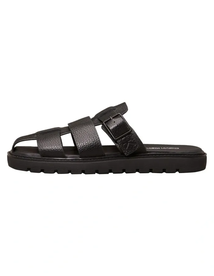 Calvin Klein Fisherman Sandal in Triple Black