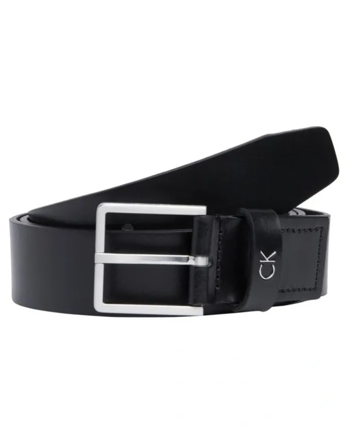 Calvin Klein Formal Leather Belt in Black