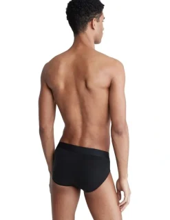 Calvin Klein Hip Briefs 3 Pack in Black