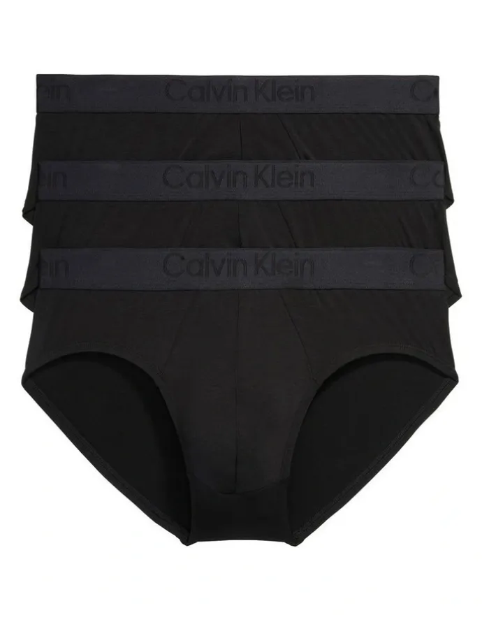 Calvin Klein Hip Briefs 3 Pack in Black