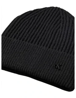 Calvin Klein Hw Wool Blend Beanie Hat Black