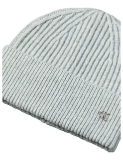 Calvin Klein Hw Wool Blend Beanie Hat in Light Grey Heather