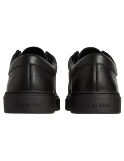 Calvin Klein Hybrid Apron Lace Up Lth Sneaker in Triple Black