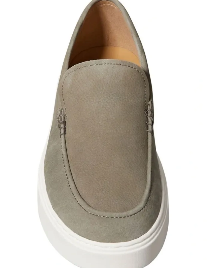 Calvin Klein Hybrid Moccasin Nu Slip On Shoes in Smokey Olive/Bright White