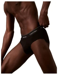 Calvin Klein Icon Cotton Stretch Hip Brief Pack Of 5 in Black