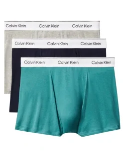 Calvin Klein Icon Cotton Stretch Relaxed Trunk 3 Pack in Multi