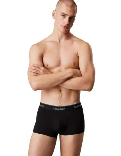 Calvin Klein Icon Cotton Low Rise Trunks 5 Pack in Black