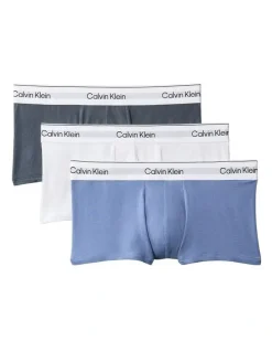 Calvin Klein Icon Cotton Low Rise Trunks 3 Pack in Multi