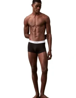 Calvin Klein Icon Cotton Low Rise Trunks 3 Pack in Black