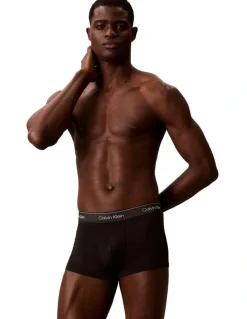 Calvin Klein Limited Edition Icon Cotton Shine Trunks 3 Pack in Black