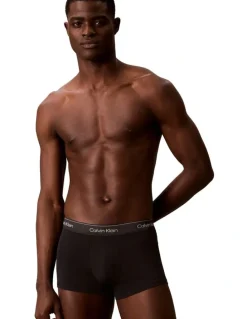 Calvin Klein Limited Edition Icon Cotton Shine Trunks 3 Pack in Black