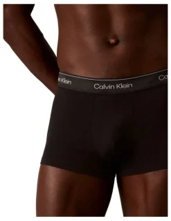 Calvin Klein Limited Edition Icon Cotton Shine Trunks 3 Pack in Black