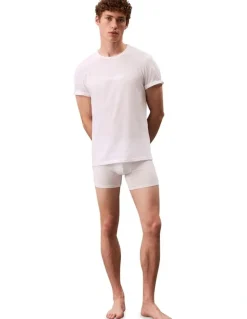 Calvin Klein Logo Embroidered Sleep Tee in White