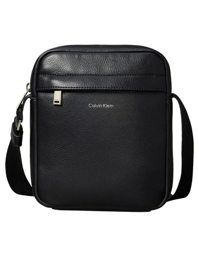 Calvin Klein Micro Pebble Reporter Bag in Black