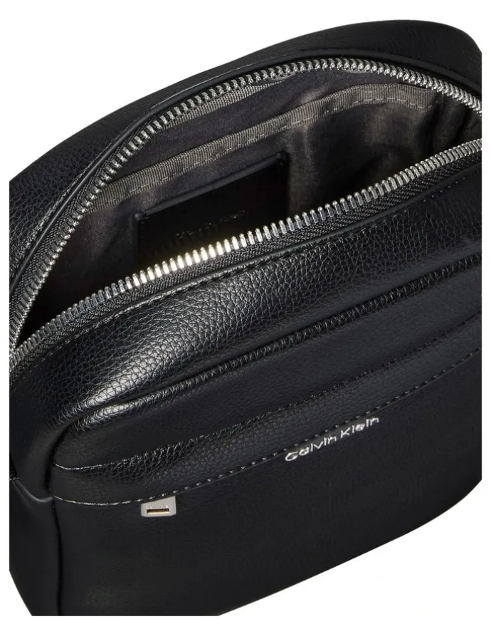 Calvin Klein Micro Pebble Reporter Bag in Black