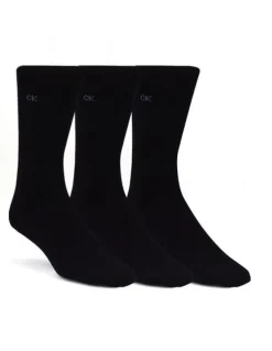 Calvin Klein 3-Pack Cotton Flat Knit Dress Socks