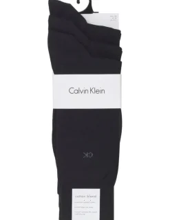 Calvin Klein 3-Pack Cotton Flat Knit Dress Socks