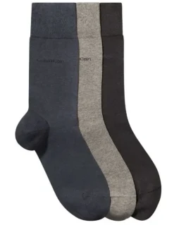 Calvin Klein Plain Socks Pack of 3 in Multi