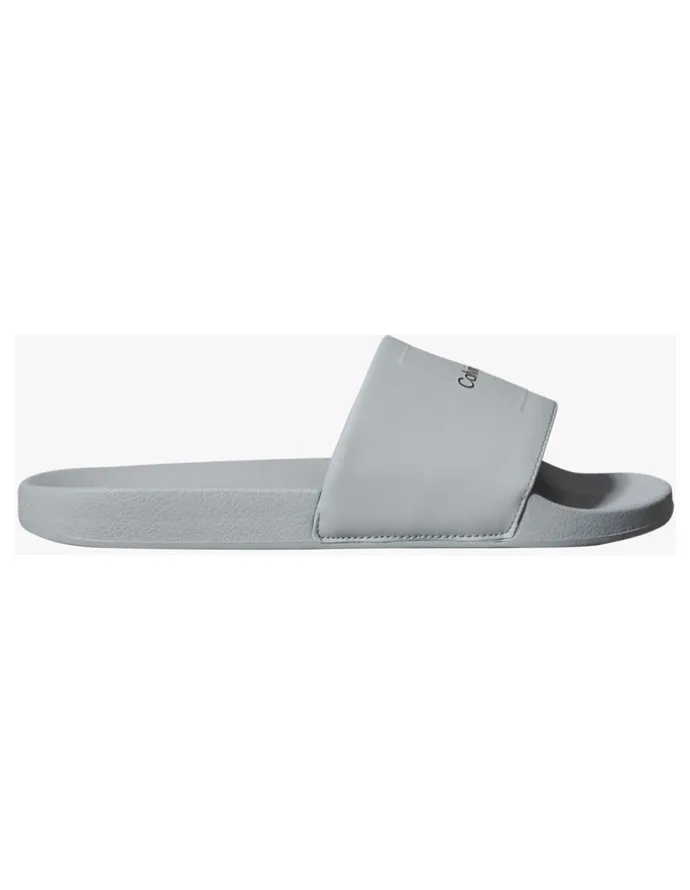 Calvin Klein Pool Slide Square Sandal in Granite Road