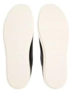 Calvin Klein Pure Low Laceup Cupsole Hf Lth Sneaker in Black/Marshmallow
