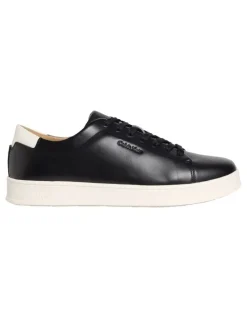 Calvin Klein Pure Low Laceup Cupsole Hf Lth Sneaker in Black/Marshmallow