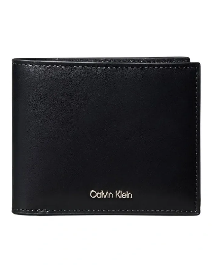Calvin Klein Raised EW Bill Fold Wallet in Black