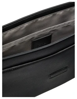 Calvin Klein Raised Flap Messenger Bag Black