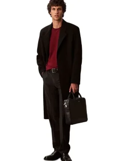 Calvin Klein Raised Logo Commuter Bag in Black