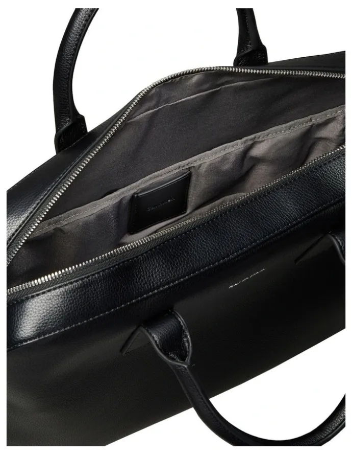 Calvin Klein Raised Logo Commuter Bag in Black