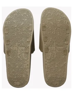 Calvin Klein Slide Rubber Neoprn Sandal in Mermaid/Eggshell