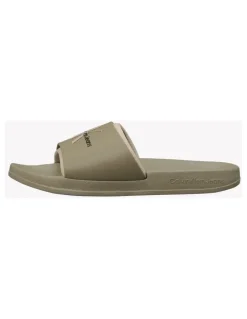 Calvin Klein Slide Rubber Neoprn Sandal in Mermaid/Eggshell