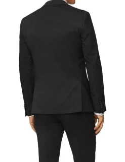 Calvin Klein Slim Twill Suit Jacket in Charcoal