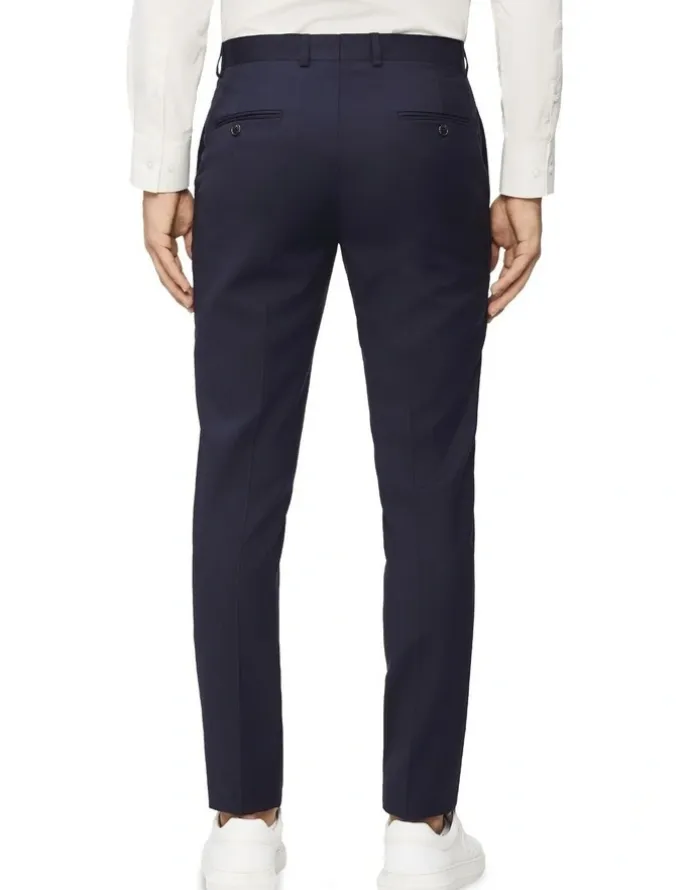 Calvin Klein Super Slim Twill Suit Trouser in Navy