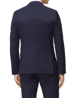 Calvin Klein Super Slim Twill Suit Jacket in Navy