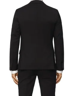 Calvin Klein Super Slim Twill Suit Jacket in Black