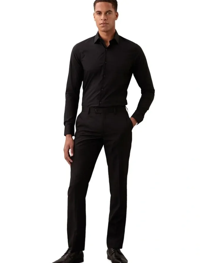 Calvin Klein The Poplin Shirt Slim Fit in Black